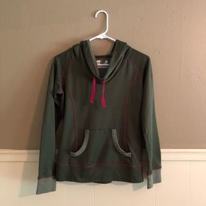 Olive green Columbia cowl neck hoodie size S